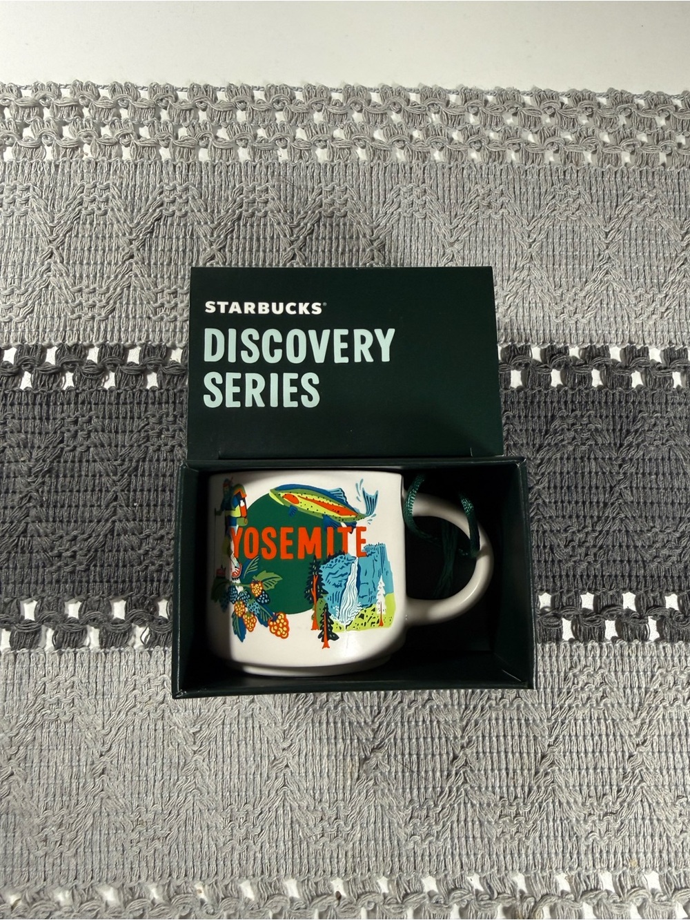 Starbucks Espresso Yosemite Discovery Series Mini Mug 2 Oz With Green Cord Handl